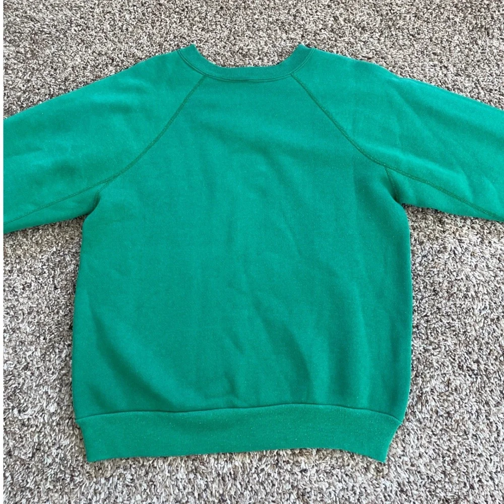 Vintage Athletic Green Cherokee Territory Sweatshirt Medium Made in USA Native